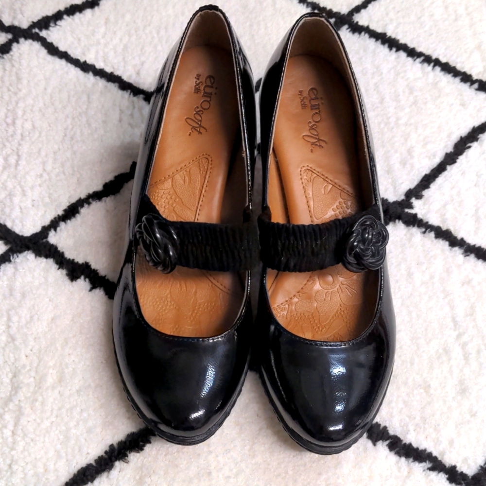 Eurosoft Sofft Black Mary Jane Heels